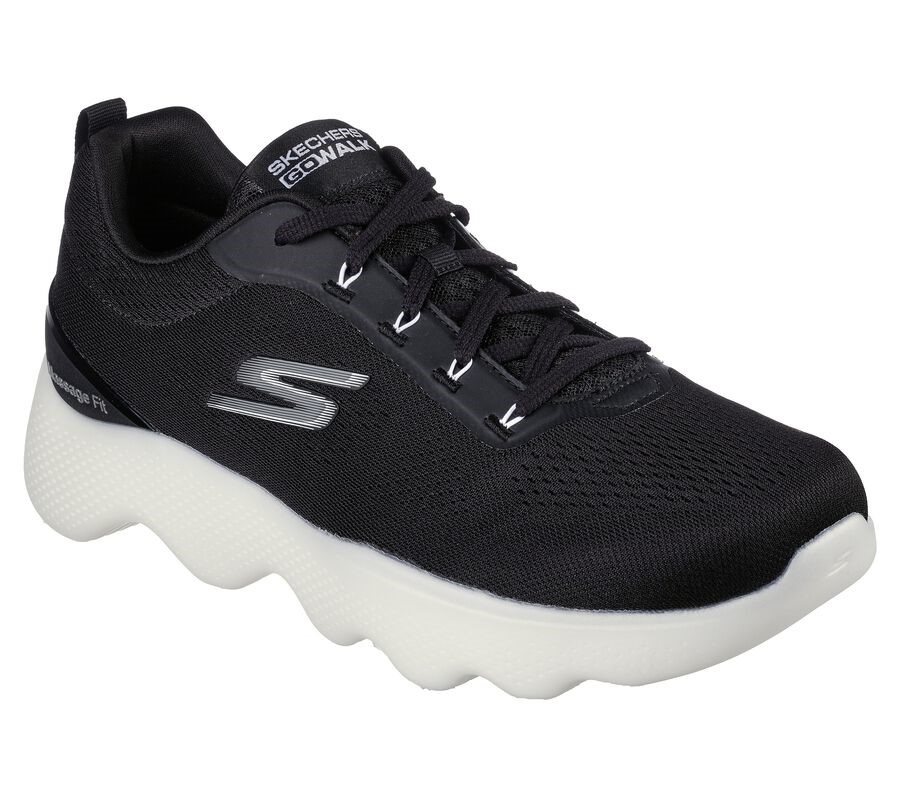 Skechers Go Walk Massage Fit Schwarz Weiß